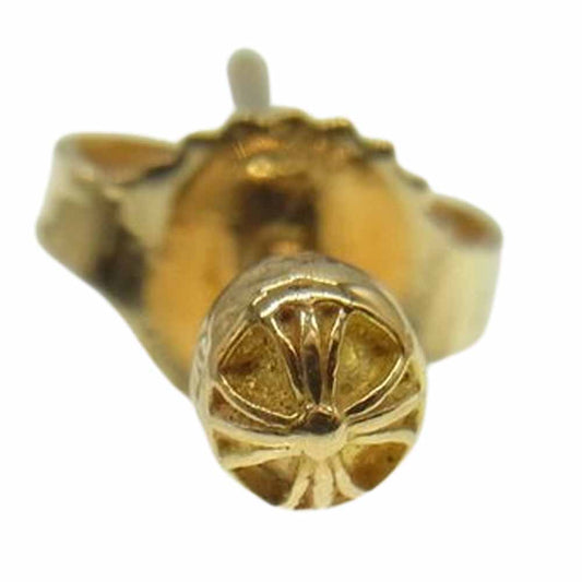 CHROME HEARTS クロムハーツ（原本無） 22K ミニ クロスボール スタッド ピアス ゴールド系【中古】