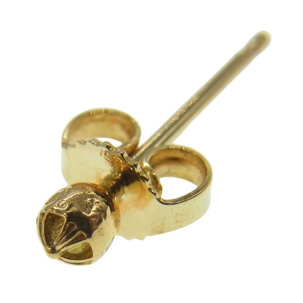 CHROME HEARTS クロムハーツ（原本無） 22K ミニ クロスボール スタッド ピアス ゴールド系【中古】