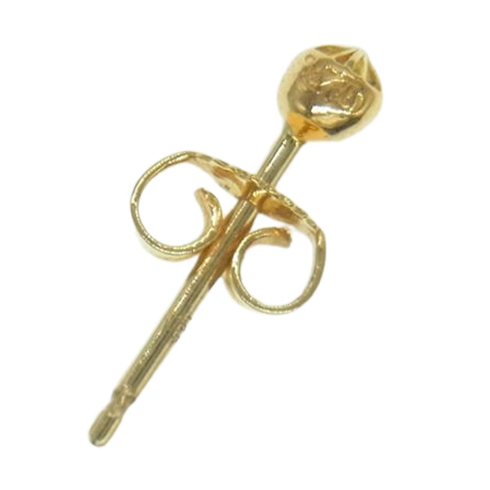CHROME HEARTS クロムハーツ（原本無） 22K ミニ クロスボール スタッド ピアス ゴールド系【中古】