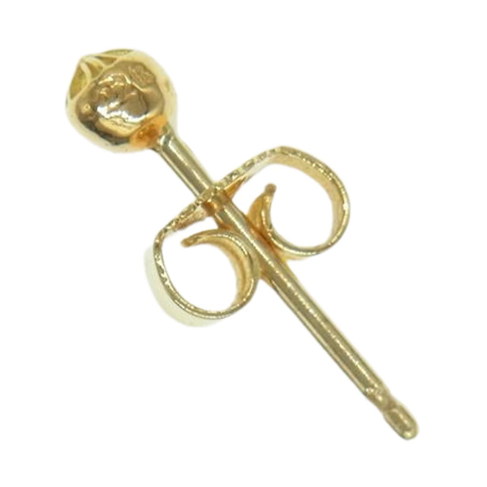 CHROME HEARTS クロムハーツ（原本無） 22K ミニ クロスボール スタッド ピアス ゴールド系【中古】