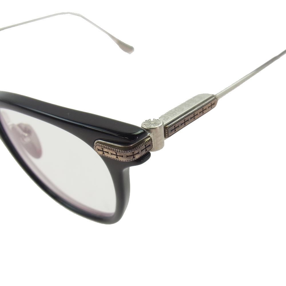 CHROME HEARTS クロムハーツ（原本無） 国内正規取扱店冊子付属 SLAG BK-Bs Black-Gold Plated 51 眼鏡 メガネ アイウェア ブラック系 クリア系【中古】