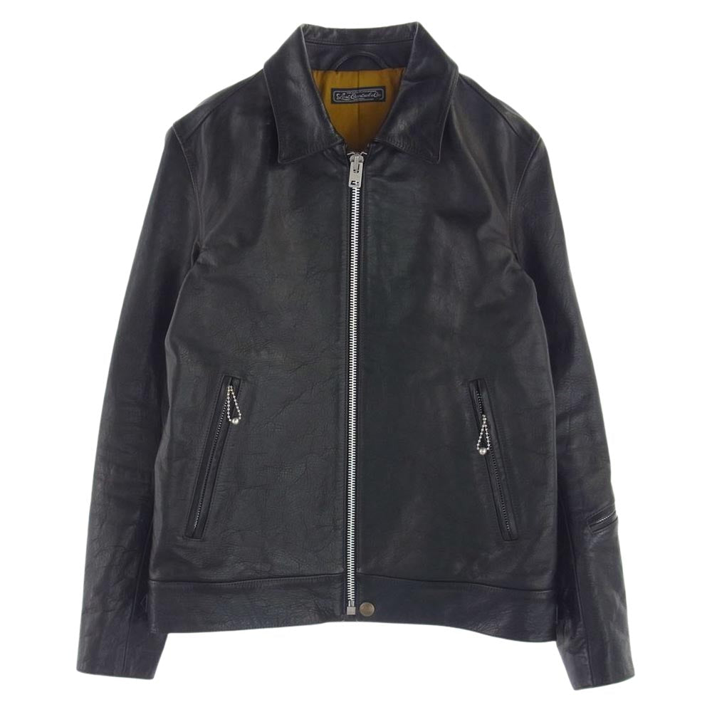 LOST CONTROL ロストコントロール LJ-01 ホースハイド シングル フルジップ レザー ジャケット ブラック系 2【中古】