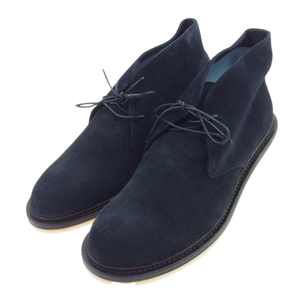 Loro Piana ロロピアーナ Hiroshi Fujiwara ネイビー スエード デザートブーツ ダークネイビー系 44【新古品】【未使用】【中古】