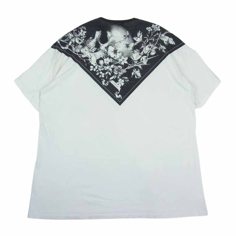 LAD MUSICIAN ラッドミュージシャン スカル フラワー バンダナ 半袖 Tシャツ ホワイト系 44【中古】