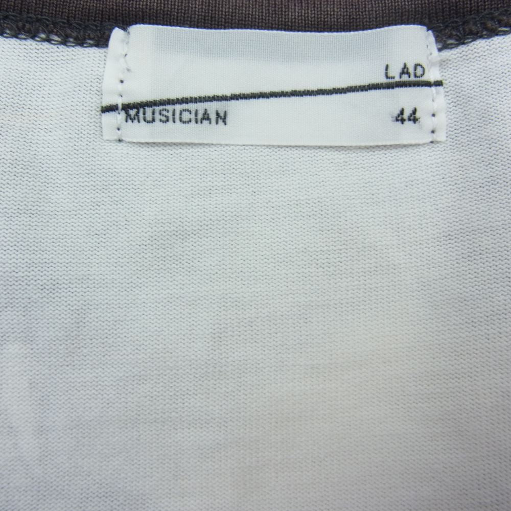 LAD MUSICIAN ラッドミュージシャン スカル フラワー バンダナ 半袖 Tシャツ ホワイト系 44【中古】