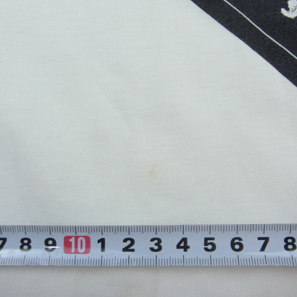 LAD MUSICIAN ラッドミュージシャン スカル フラワー バンダナ 半袖 Tシャツ ホワイト系 44【中古】