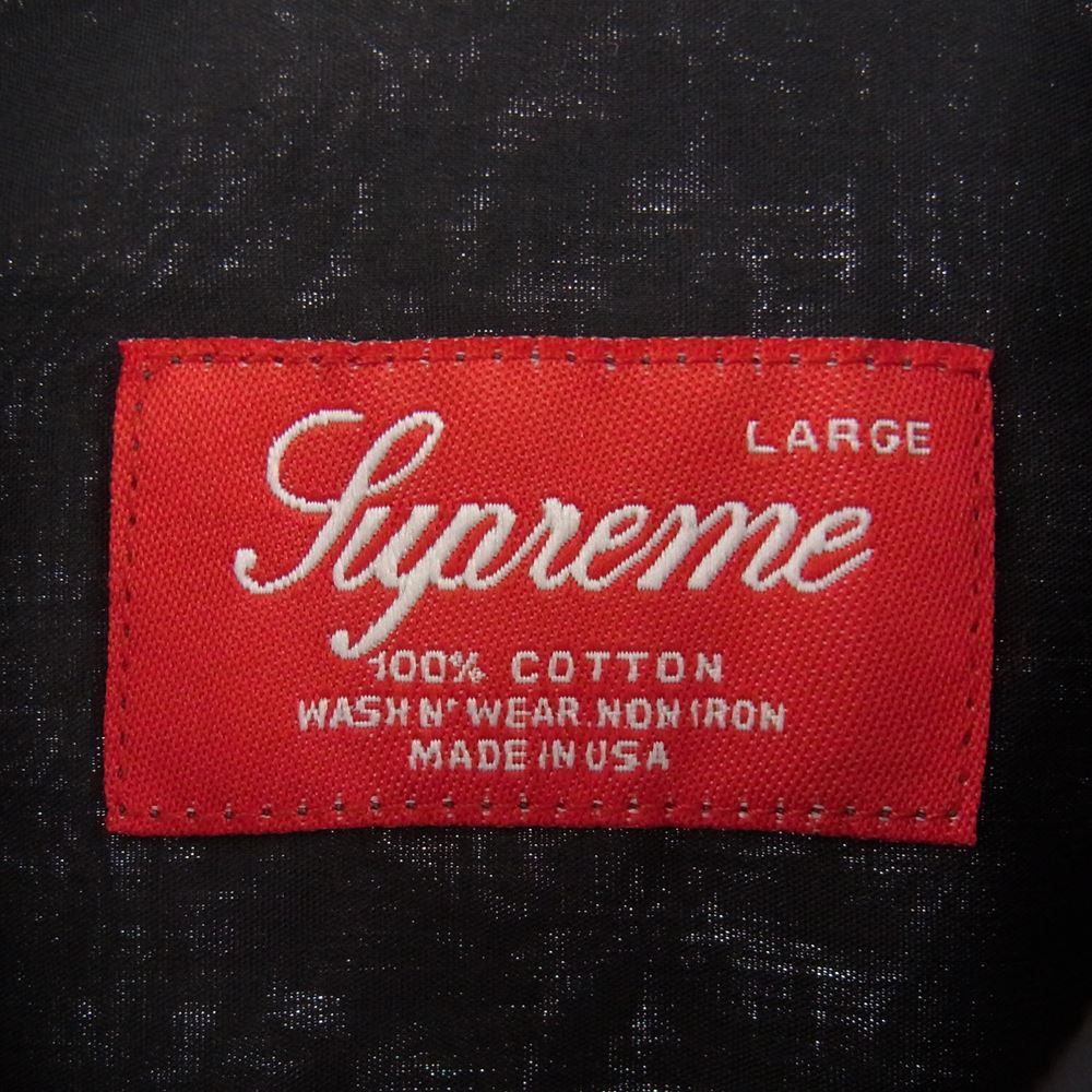 Supreme シュプリーム ボタンダウン 半袖 シャツ ブラック系 L【中古】