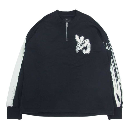 Y-3 Yohji Yamamoto ワイスリー ヨウジヤマモト 23SS H44807 GFX LOG FT CREW ログ フィート クルー パッチ スウェット ブラック系 L【中古】