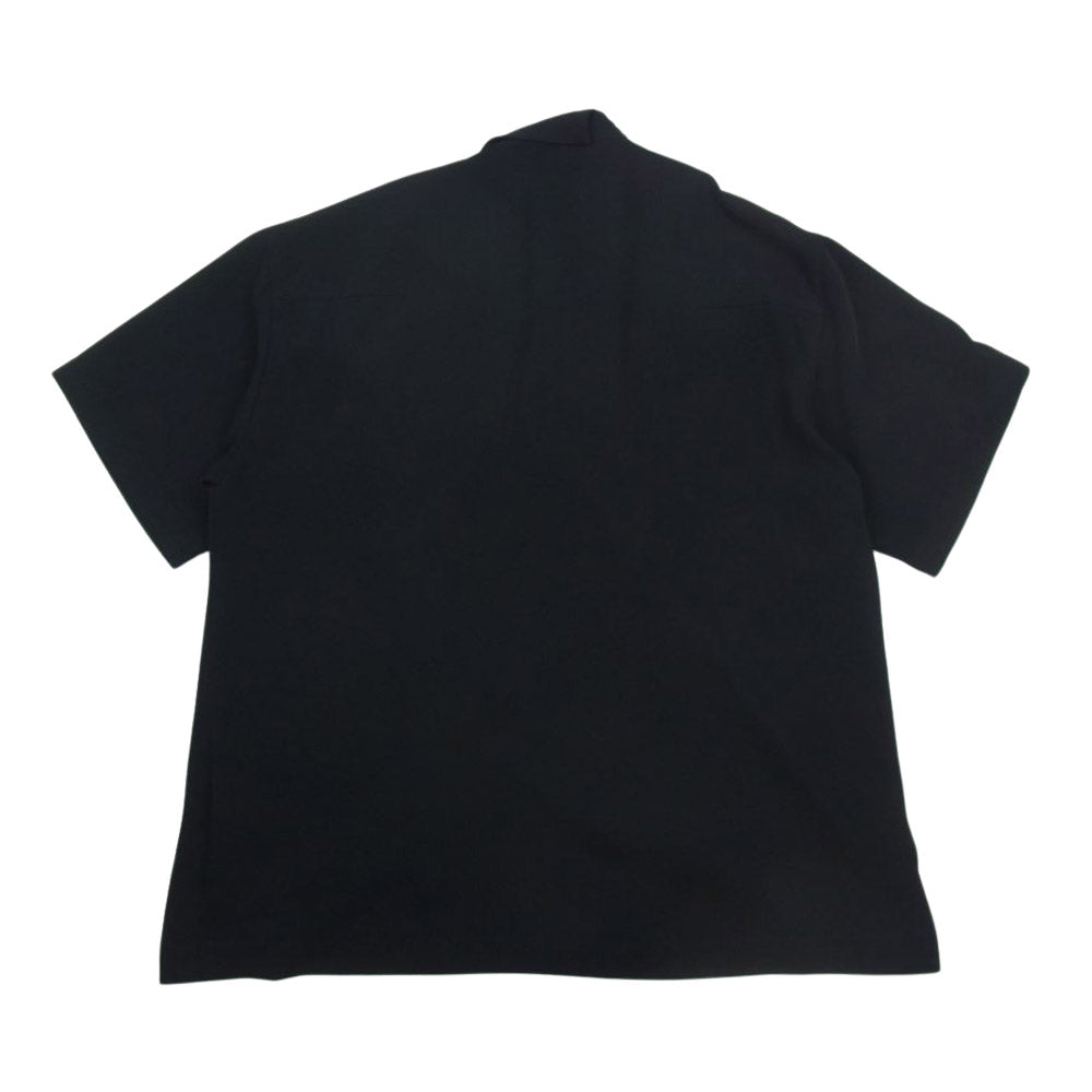 クルニ 21SS 21-SS-036 アシンメトリーラペル 半袖 シャツ ブラック系 1【中古】