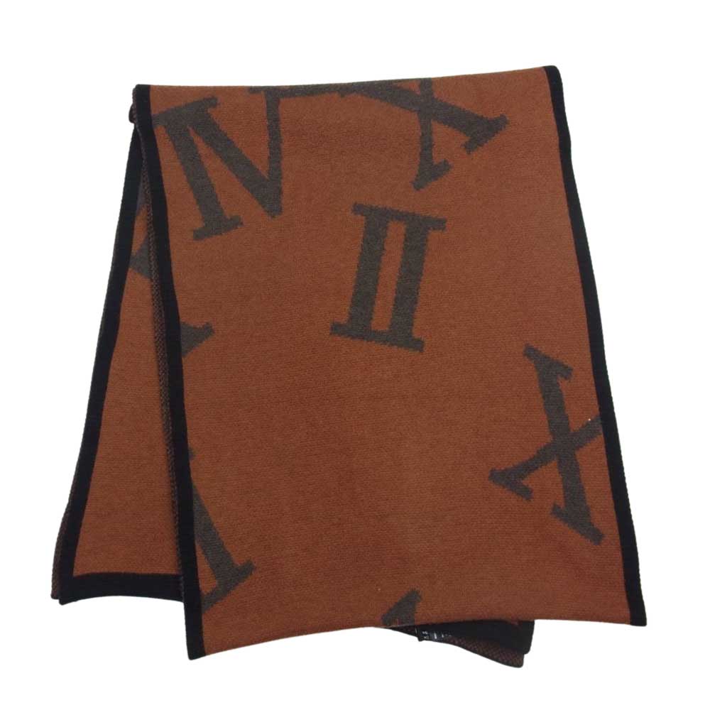 SHAREEF シャリーフ ニット ウール マフラー オレンジ系【中古】