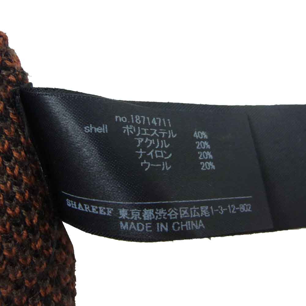 SHAREEF シャリーフ ニット ウール マフラー オレンジ系【中古】