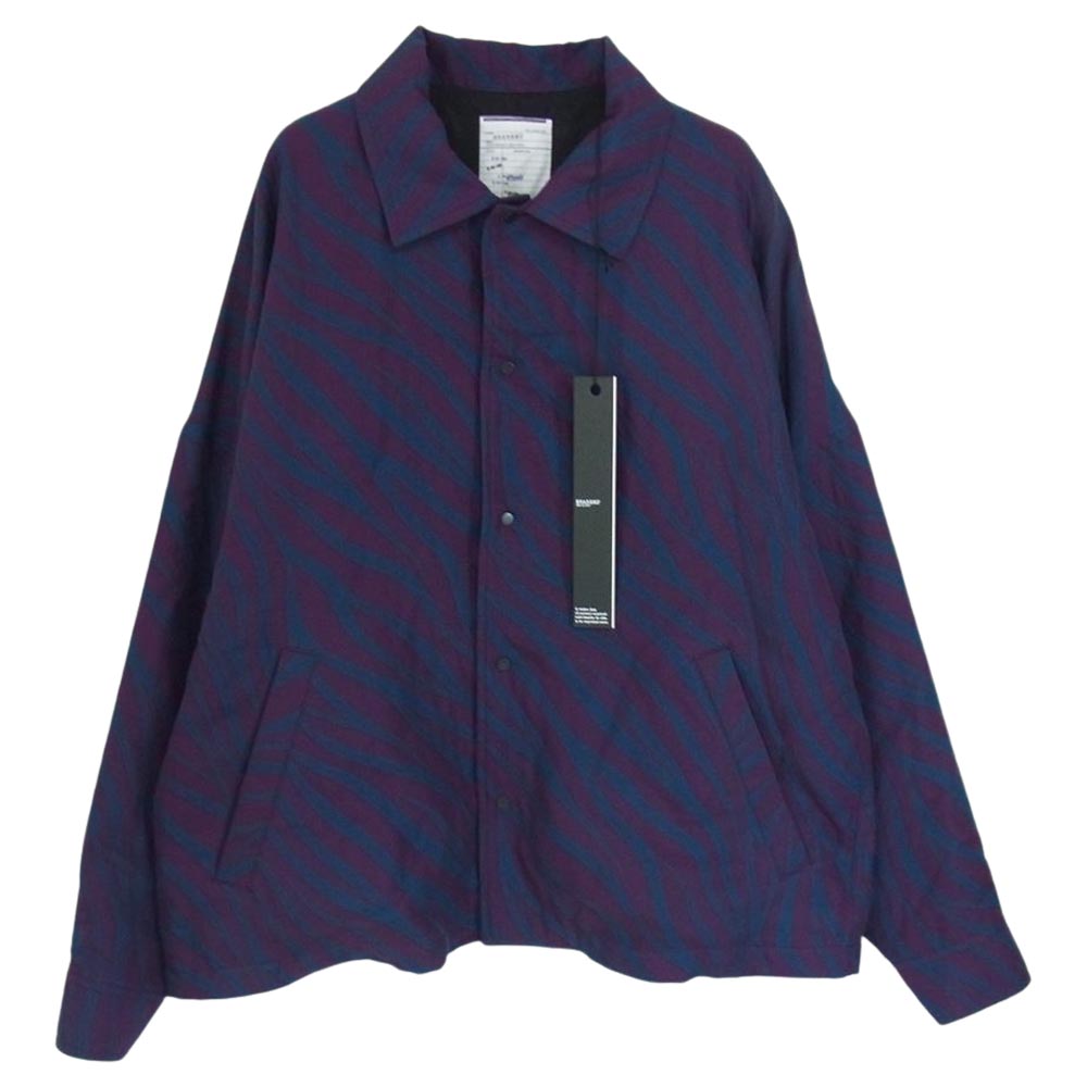 SHAREEF シャリーフ 23SS 23311002 ZEBRA JQ SWING TOP ゼブラ ジャガード スウィング トップ ジャケット パープル系 1【美品】【中古】