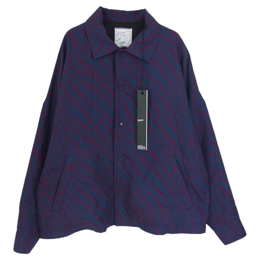 SHAREEF シャリーフ 23SS 23311002 ZEBRA JQ SWING TOP ゼブラ ジャガード スウィング トップ ジャケット パープル系 1【美品】【中古】