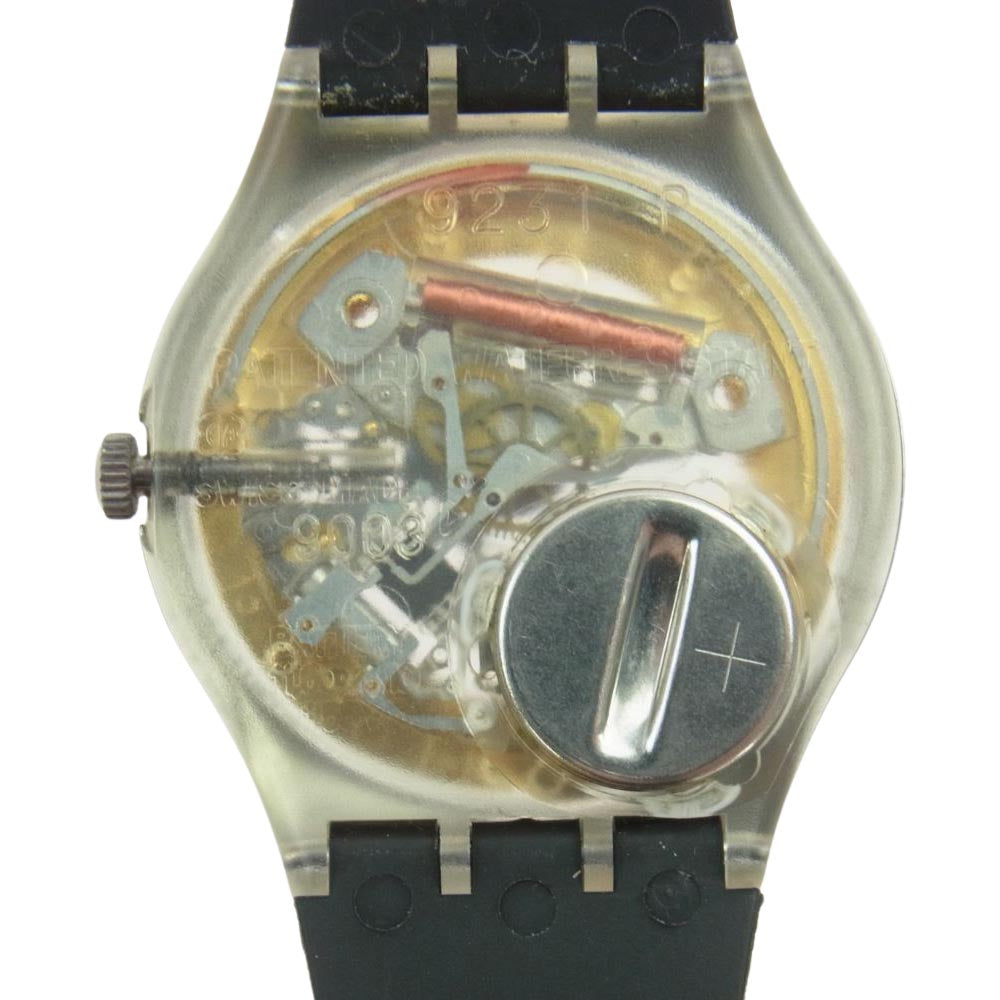 Swatch スウォッチ スケルトン ラバーバンド ウォッチ 腕時計 ブラック系【中古】