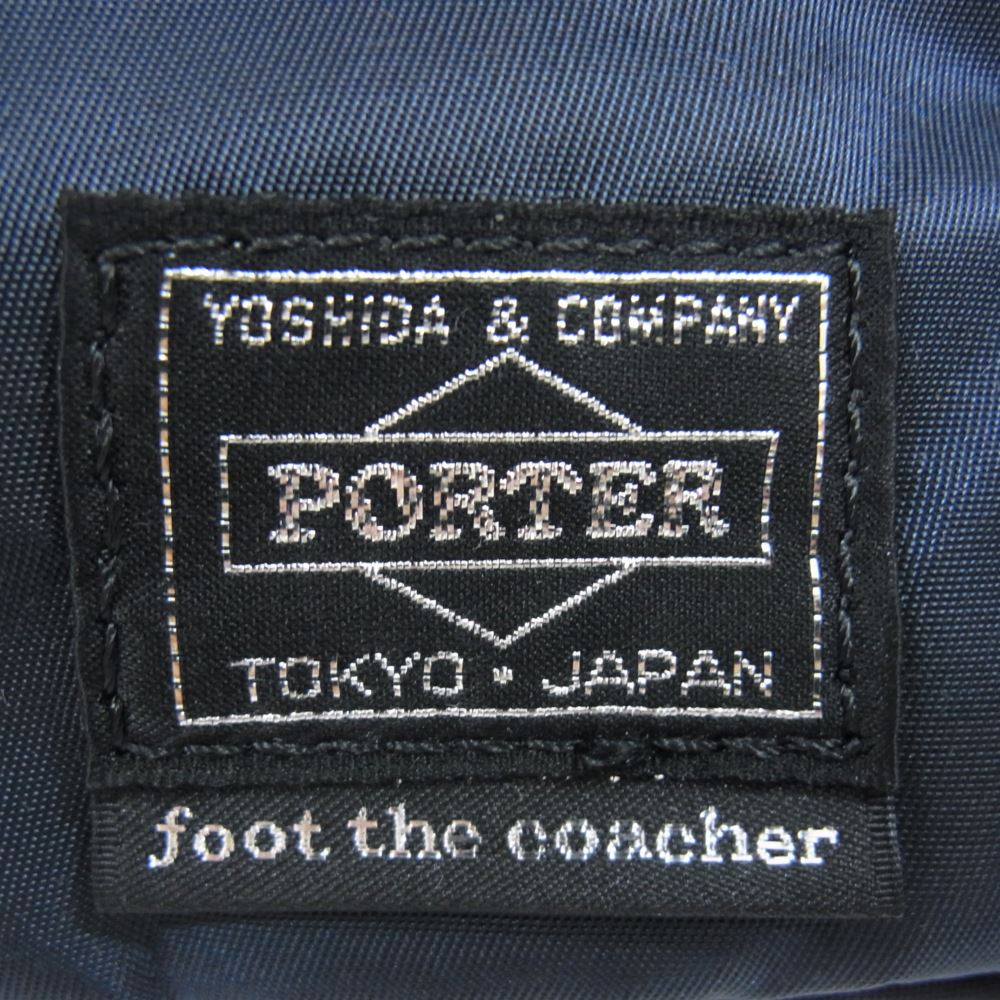PORTER ポーター × TOMORROWLAND × foot the coacher 別注 ANARCHO WAIST BAG トゥモローランド フットザコーチャー 別注 ウエストバッグ ネイビー系 F【新古品】【未使用】【中古】
