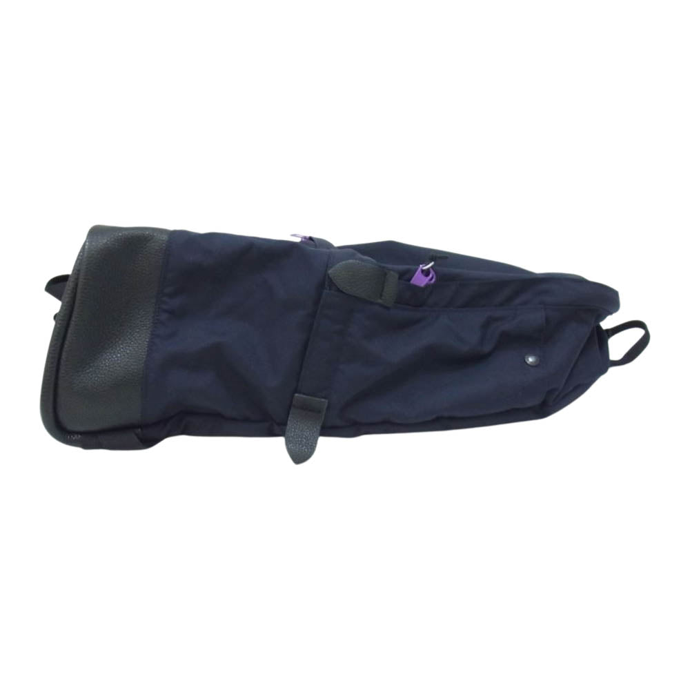 THE NORTH FACE ノースフェイス NN7109N × PALACE パレス Cordura Nylon Day Pack コーデュラ ナイロン レザー切替 デイパック バックパック ネイビー系【極上美品】【中古】
