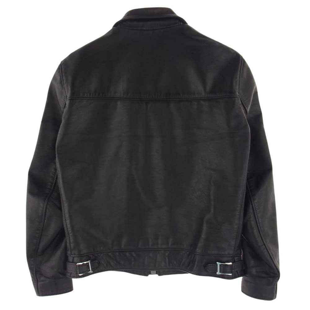 Lewis Leathers ルイスレザー Plainsman プレインズマン ホースハイド フリンジ無し仕様 シングル ライダース ジャケット ブラック系 36【中古】