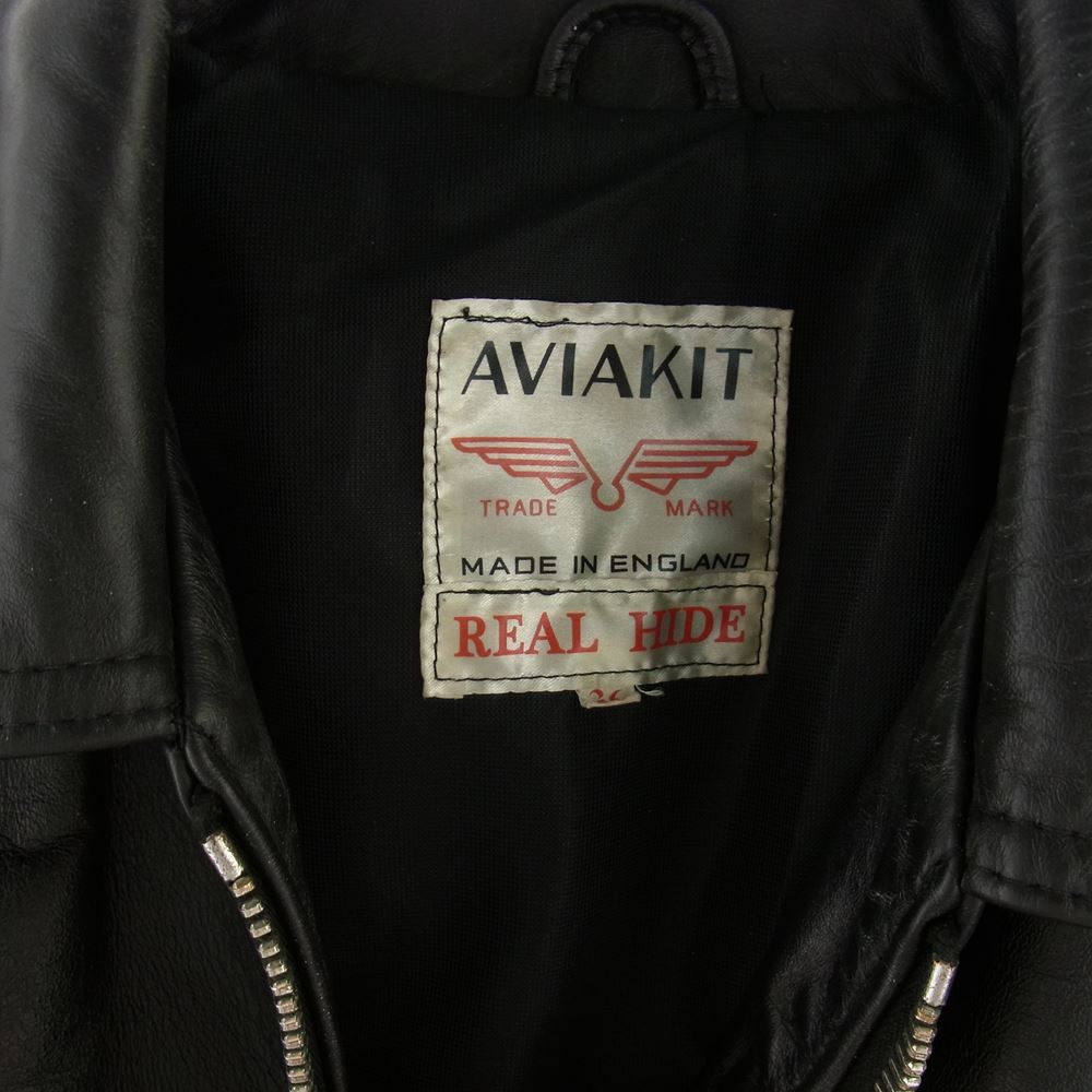 Lewis Leathers ルイスレザー Plainsman プレインズマン ホースハイド フリンジ無し仕様 シングル ライダース ジャケット ブラック系 36【中古】