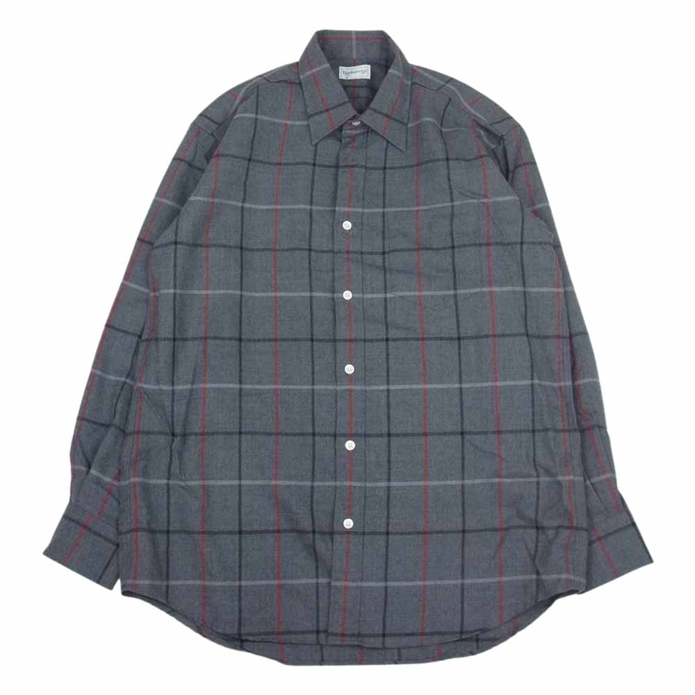 バーバリーズ 長袖 チェック シャツ グレー系 グレー系 L【中古】