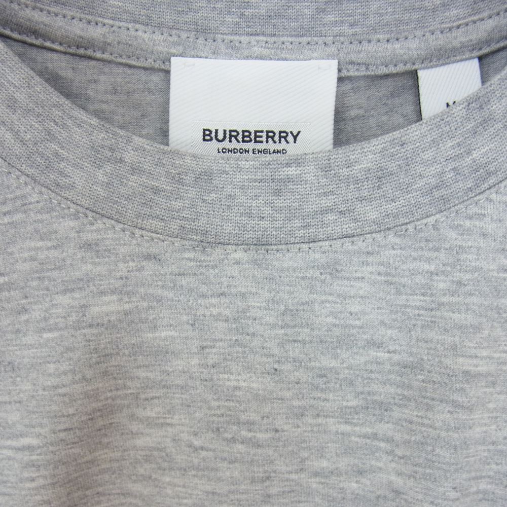 BURBERRY バーバリー 8048923 A2142 チェック ポケット 半袖 Tシャツ グレー系 M【新古品】【未使用】【中古】