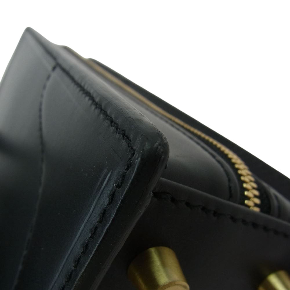 大峽製鞄 オオバセイホウ 1030-BTL-P オールレザー サンタクローチェカーフ ブリーフ バッグ ブラック系【極上美品】【中古】