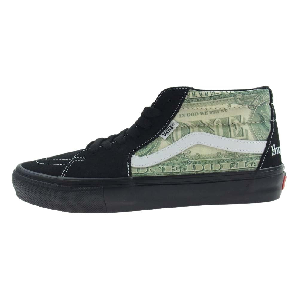 Supreme シュプリーム 23SS × Vans バンズ Dollar Skate Grosso Mid Black ドル スケート グロッソ ミッド スニーカー ブラック系 ライトグリーン系 27.5cm【新古品】【未使用】【中古】