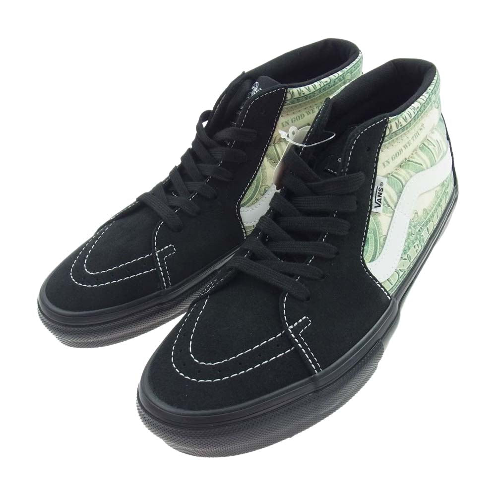 Supreme シュプリーム 23SS × Vans バンズ Dollar Skate Grosso Mid Black ドル スケート グロッソ ミッド スニーカー ブラック系 ライトグリーン系 27.5cm【新古品】【未使用】【中古】