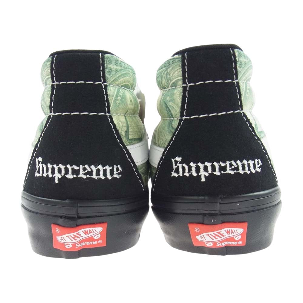 Supreme シュプリーム 23SS × Vans バンズ Dollar Skate Grosso Mid Black ドル スケート グロッソ ミッド スニーカー ブラック系 ライトグリーン系 27.5cm【新古品】【未使用】【中古】