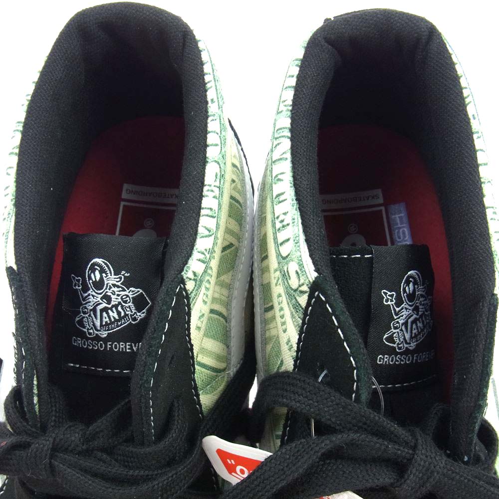 Supreme シュプリーム 23SS × Vans バンズ Dollar Skate Grosso Mid Black ドル スケート グロッソ ミッド スニーカー ブラック系 ライトグリーン系 27.5cm【新古品】【未使用】【中古】