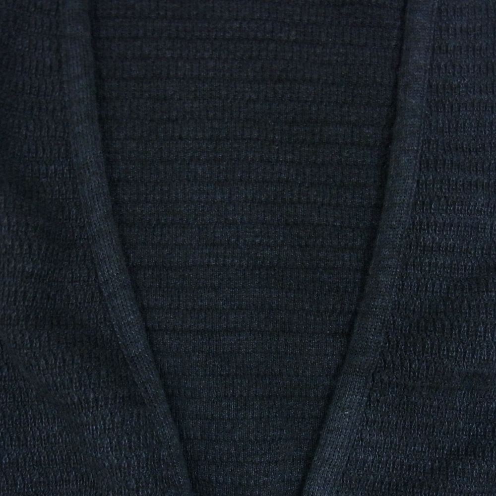 LARDINI ラルディーニ JXLJM83  ニット Vネック リネン コットン ハイゲージ メランジ ブートニエール カーディガン ブラック系 S【新古品】【未使用】【中古】