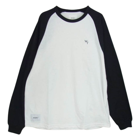WTAPS ダブルタップス 23SS 231ATDT-CSM19 IAN LS CTPL. LEAGUE NAVY WHITE ロングスリーブ Tシャツ ロンT ブラック系 03【新古品】【未使用】【中古】