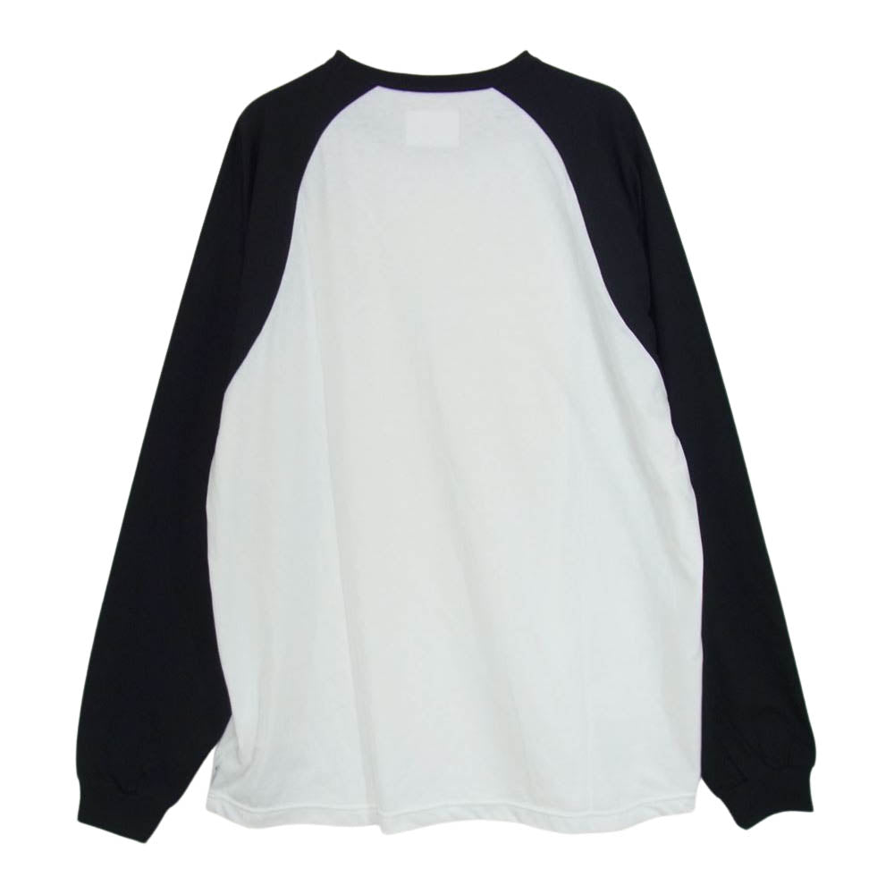 WTAPS ダブルタップス 23SS 231ATDT-CSM19 IAN LS CTPL. LEAGUE NAVY WHITE ロングスリーブ Tシャツ ロンT ブラック系 03【新古品】【未使用】【中古】