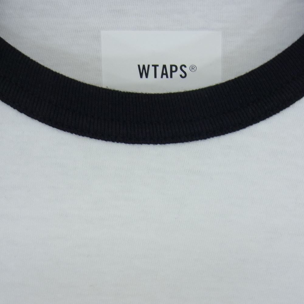 WTAPS ダブルタップス 23SS 231ATDT-CSM19 IAN LS CTPL. LEAGUE NAVY WHITE ロングスリーブ Tシャツ ロンT ブラック系 03【新古品】【未使用】【中古】