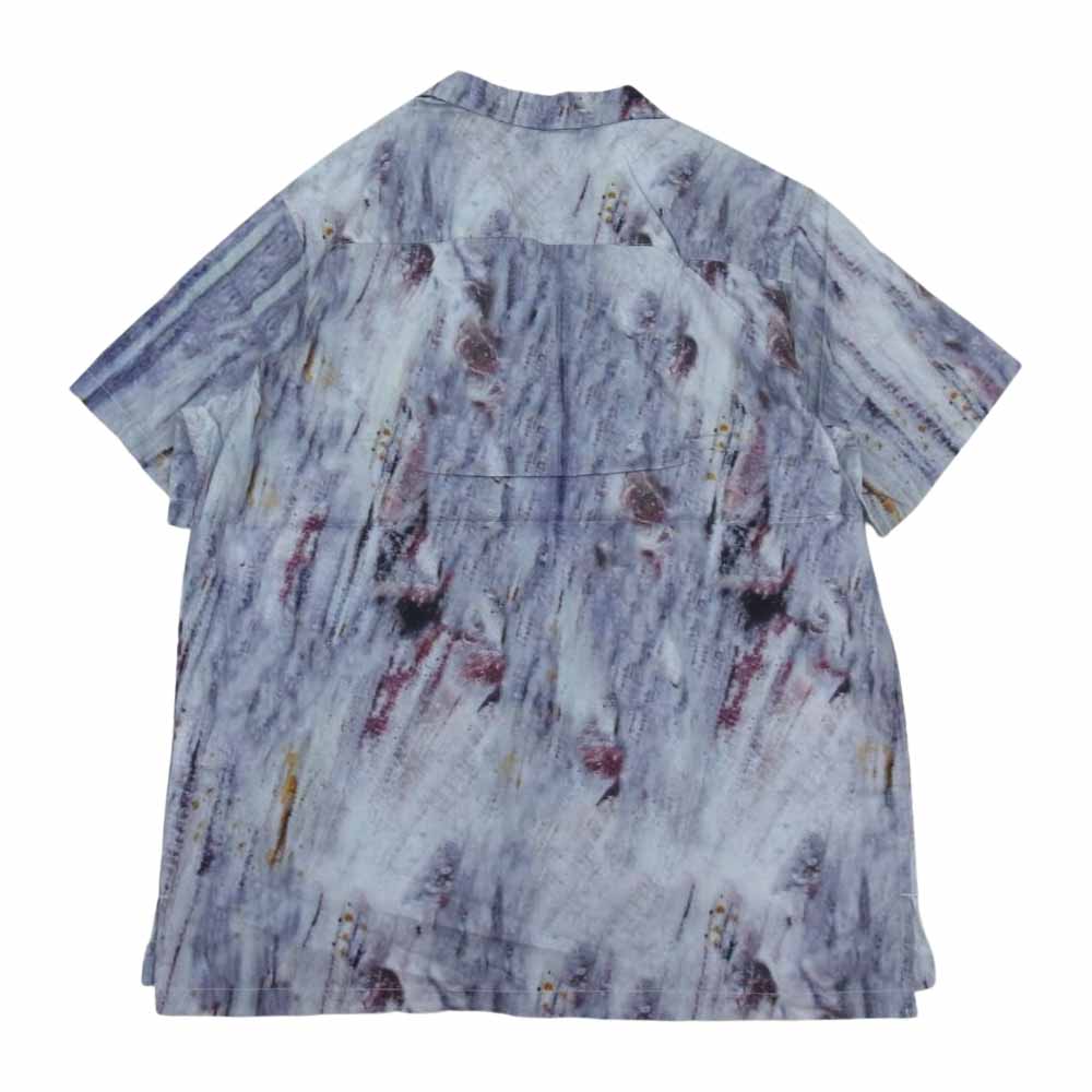 クオン 113SH021000 Camp Collar Cotton Shirt キャンプカラー コットン 半袖 シャツ パープル パープル系 S【新古品】【未使用】【中古】