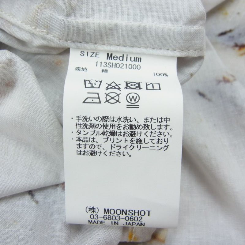 クオン 113SH021000 Camp Collar Cotton Shirt キャンプカラー コットン 半袖 シャツ アイボリー アイボリー系 M【新古品】【未使用】【中古】