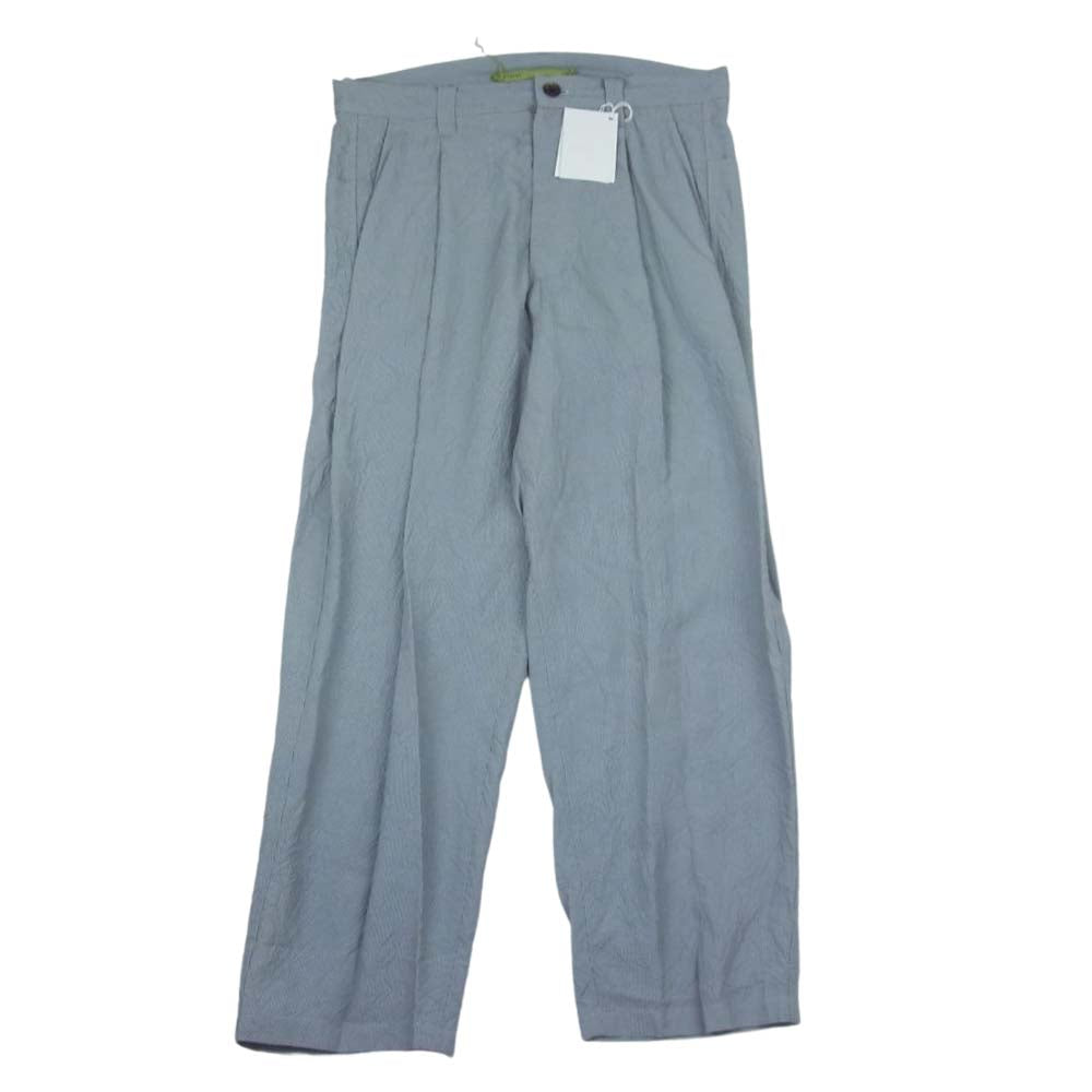 ト―ナイ 23SS TOH23SS-05 PLEAT TROUSERS プリーツ トラウザーズ ハウンズトゥース 千鳥格子 スラックス パンツ ブラック系 2【新古品】【未使用】【中古】