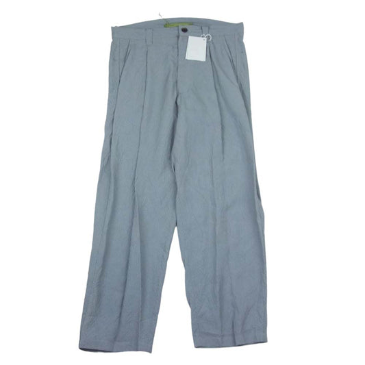 ト―ナイ 23SS TOH23SS-05 PLEAT TROUSERS プリーツ トラウザーズ ハウンズトゥース 千鳥格子 スラックス パンツ ブラック系 2【新古品】【未使用】【中古】
