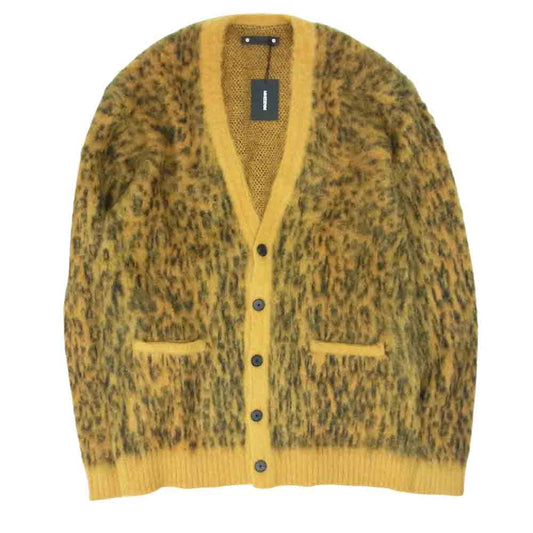 MINEDENIM マインデニム 22AW 2210-6002 Kid Mohair Argyle Washed Knit Long Cardigan キッドモヘア アーガイルニットカーディガン イエロー イエロー系 2【新古品】【未使用】【中古】