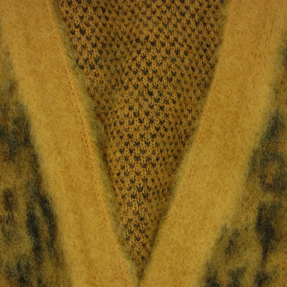 MINEDENIM マインデニム 22AW 2210-6002 Kid Mohair Argyle Washed Knit Long Cardigan キッドモヘア アーガイルニットカーディガン イエロー イエロー系 2【新古品】【未使用】【中古】