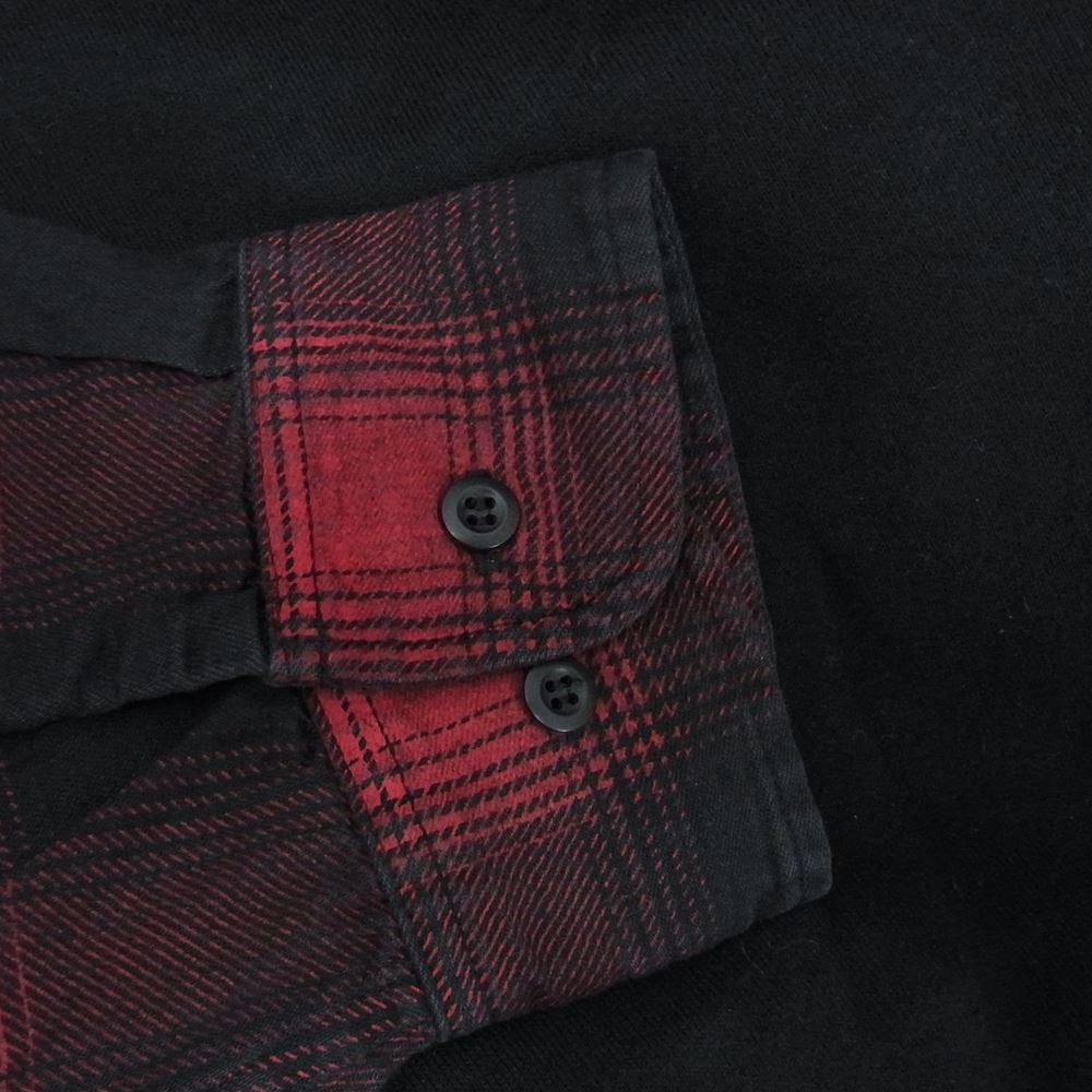 MINEDENIM マインデニム 21AW MND-21AW0P003-17-022 × OLD PARK オールドパーク Denim Shirt Crew neck デニムチェックシャツ切替 クルーネック スウェット 2【新古品】【未使用】【中古】