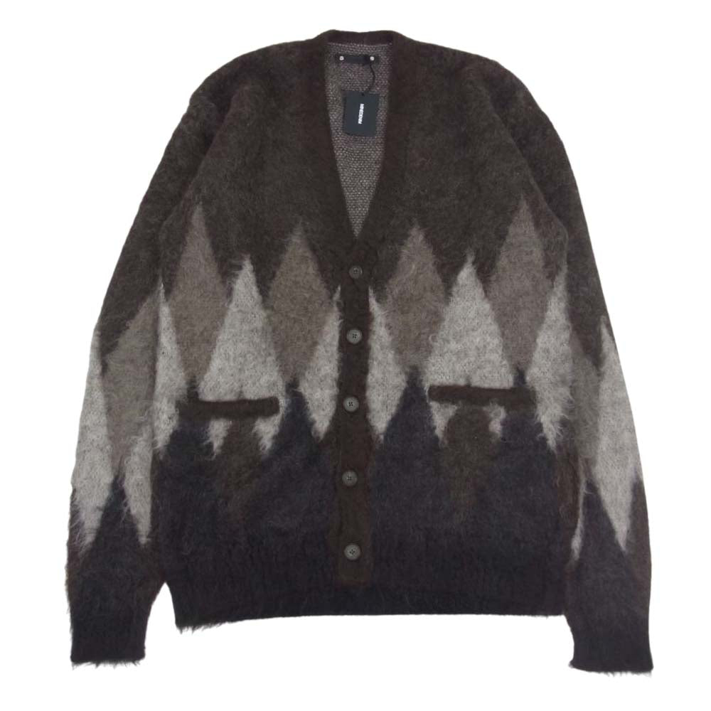 MINEDENIM マインデニム 22AW 2210-6002 Kid Mohair Argyle Washed Knit Long Cardigan キッドモヘア アーガイルニットカーディガン ブラウン ブラウン系 2【新古品】【未使用】【中古】