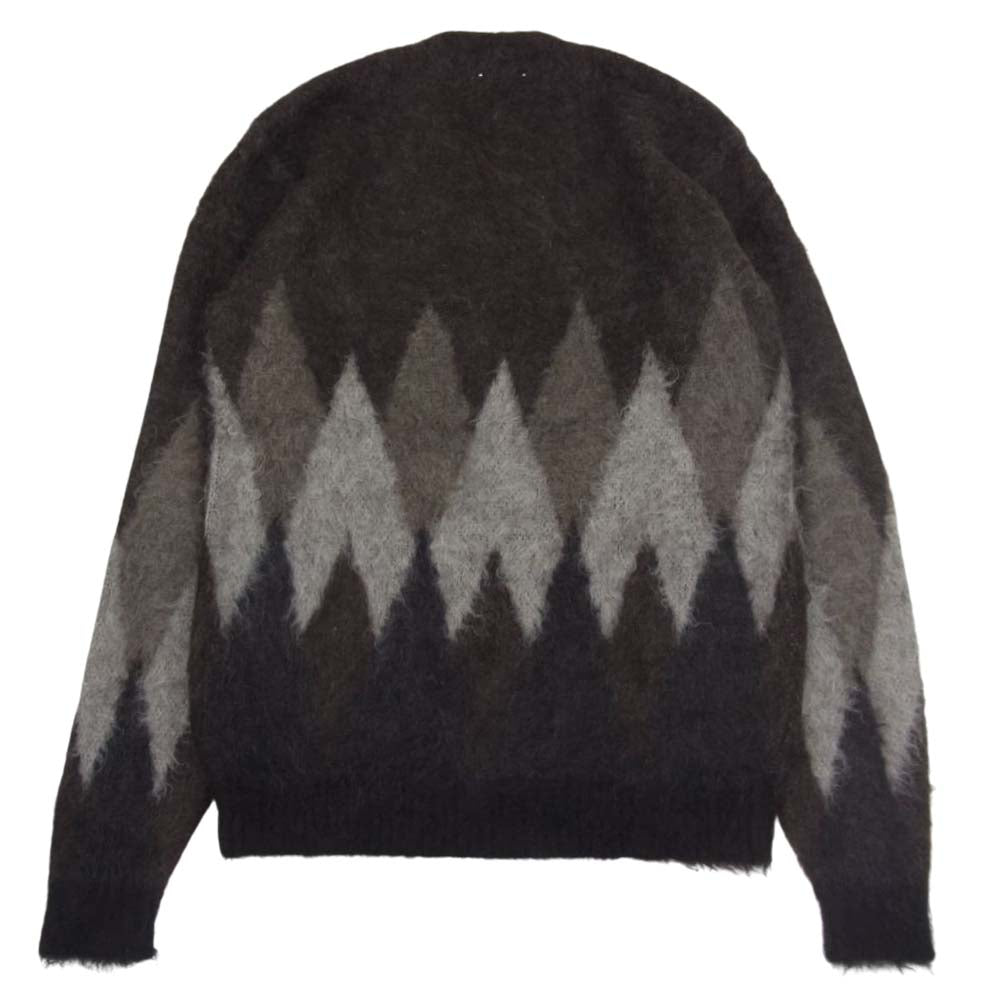 MINEDENIM マインデニム 22AW 2210-6002 Kid Mohair Argyle Washed Knit Long Cardigan キッドモヘア アーガイルニットカーディガン ブラウン ブラウン系 2【新古品】【未使用】【中古】