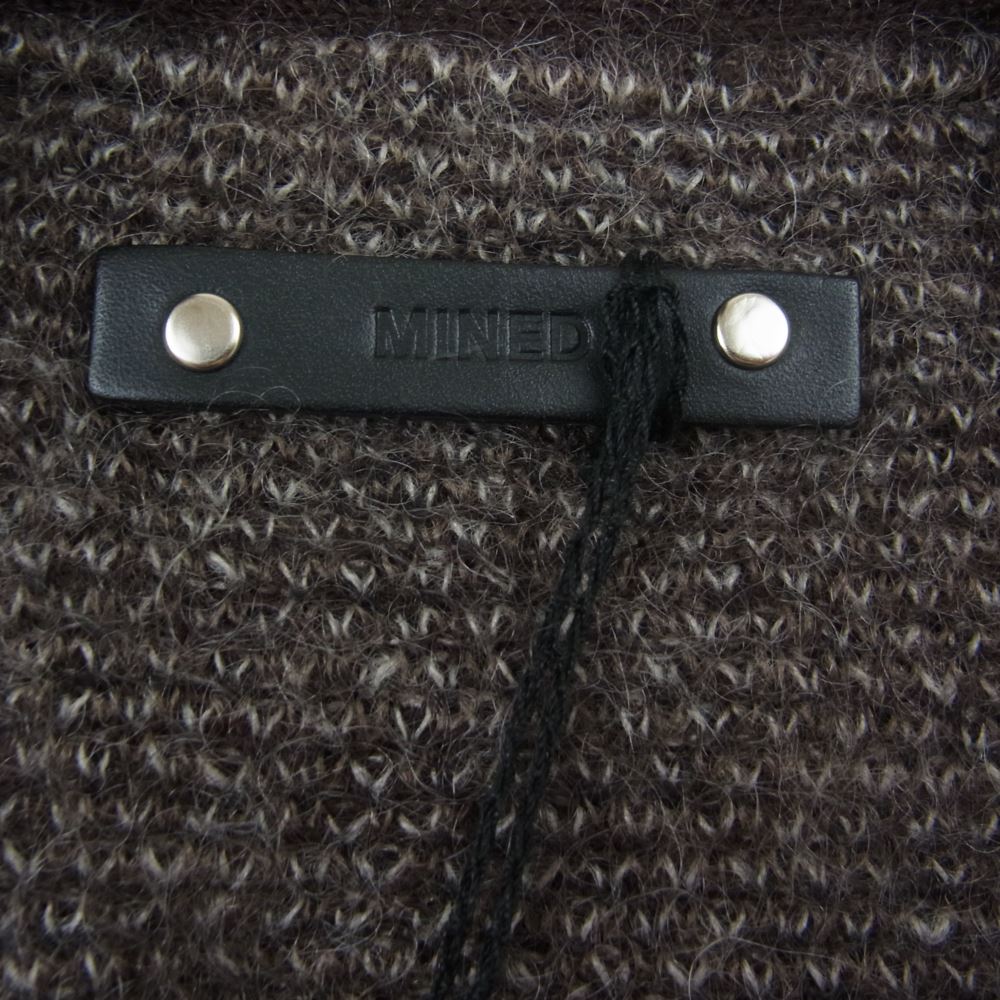 MINEDENIM マインデニム 22AW 2210-6002 Kid Mohair Argyle Washed Knit Long Cardigan キッドモヘア アーガイルニットカーディガン ブラウン ブラウン系 2【新古品】【未使用】【中古】