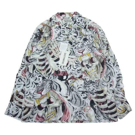 WACKO MARIA ワコマリア 22AW 22FW-WMS-HI02 × TIM LEHI ティムリーハイ HAWAIIAN SHIRT L/S ハワイアン シャツ 長袖 グレー系 S【新古品】【未使用】【中古】