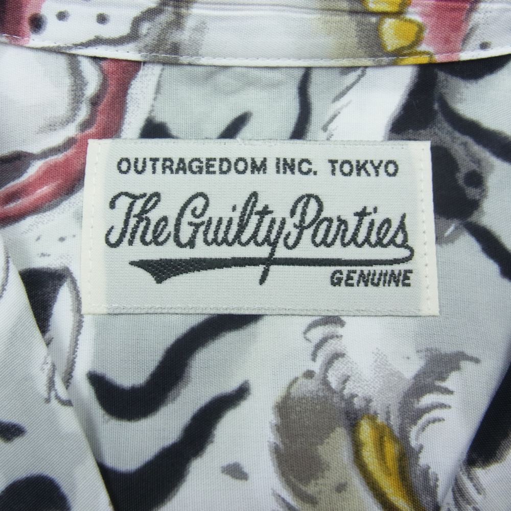 WACKO MARIA ワコマリア 22AW 22FW-WMS-HI02 × TIM LEHI ティムリーハイ HAWAIIAN SHIRT L/S ハワイアン シャツ 長袖 グレー系 S【新古品】【未使用】【中古】