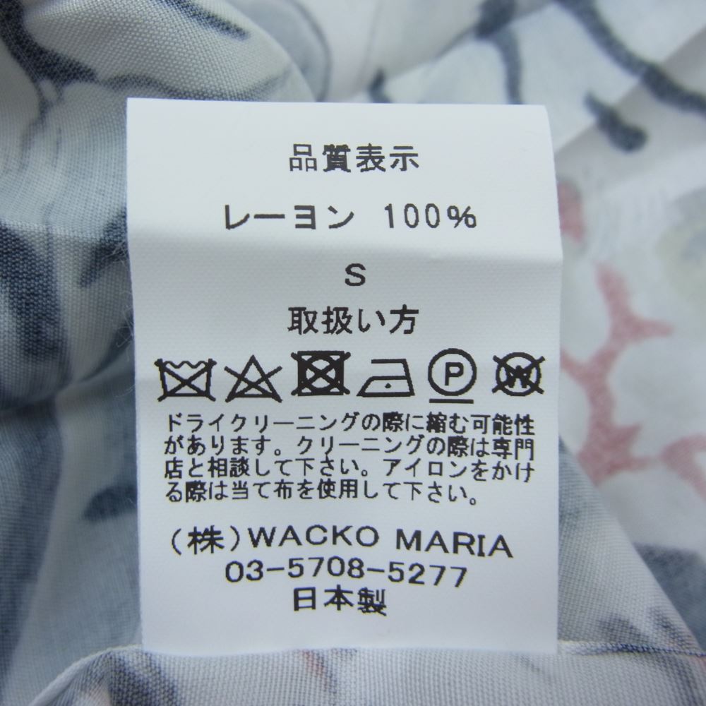 WACKO MARIA ワコマリア 22AW 22FW-WMS-HI02 × TIM LEHI ティムリーハイ HAWAIIAN SHIRT L/S ハワイアン シャツ 長袖 グレー系 S【新古品】【未使用】【中古】