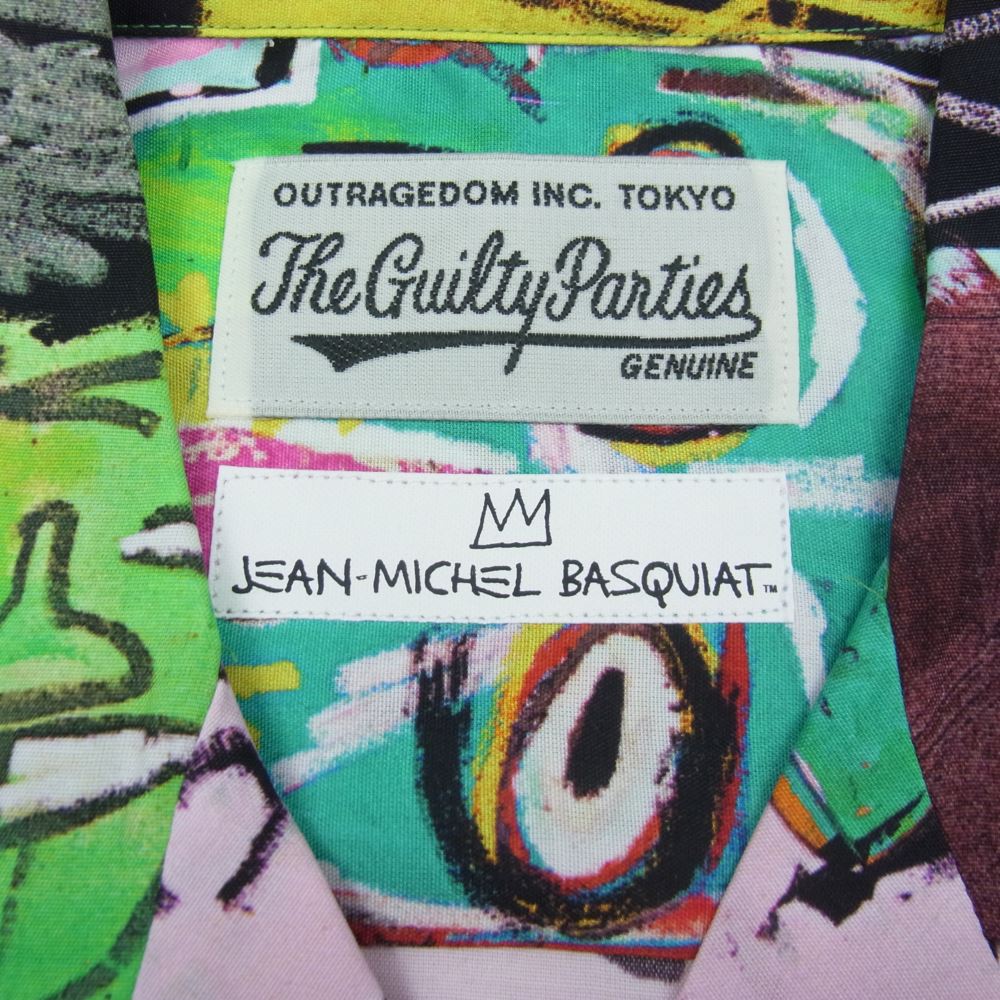 WACKO MARIA ワコマリア 22AW BASQUIAT-WM-HI11 × JEAN-MICHEL BASQUIAT ジャン＝ミシェル・バスキア HAWAIIAN SHIRT L/S ハワイアン シャツ 長袖 マルチカラー系 M【新古品】【未使用】【中古】