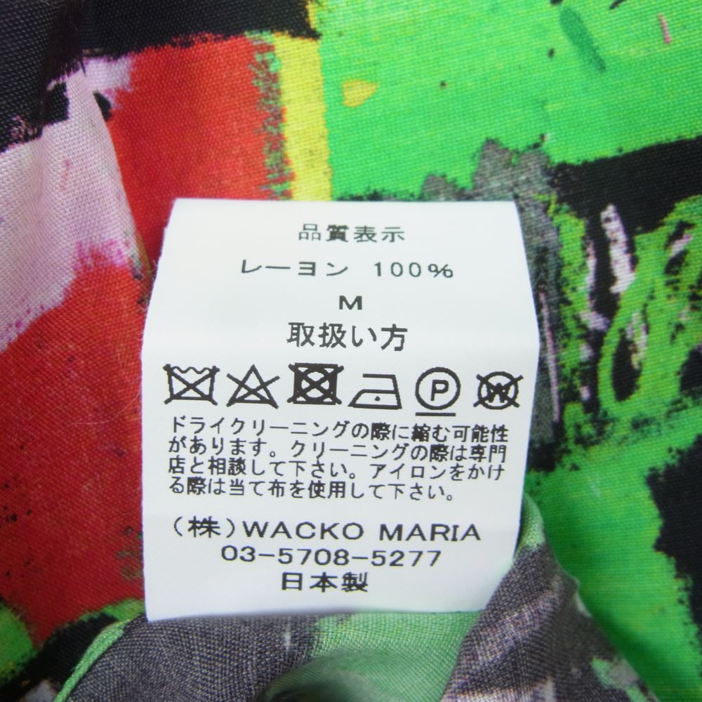 WACKO MARIA ワコマリア 22AW BASQUIAT-WM-HI11 × JEAN-MICHEL BASQUIAT ジャン＝ミシェル・バスキア HAWAIIAN SHIRT L/S ハワイアン シャツ 長袖 マルチカラー系 M【新古品】【未使用】【中古】