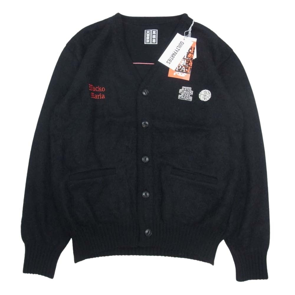 WACKO MARIA ワコマリア 22AW BEP-WM-KN01 × BLACK EYE PATCH ブラック アイ パッチ MOHAIR CARDIGAN モヘア カーディガン ブラック系 S【新古品】【未使用】【中古】