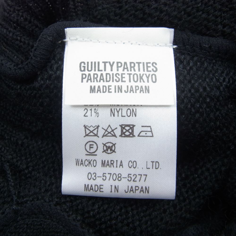 WACKO MARIA ワコマリア 22AW BEP-WM-KN01 × BLACK EYE PATCH ブラック アイ パッチ MOHAIR CARDIGAN モヘア カーディガン ブラック系 S【新古品】【未使用】【中古】